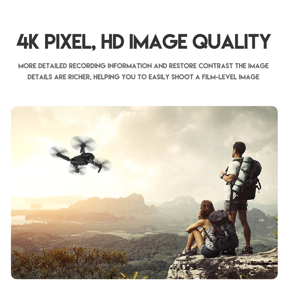 2023 New RC Drone with 4K HD Dual Camera Wifi FPV Foldable Quadcopter +4 Battery