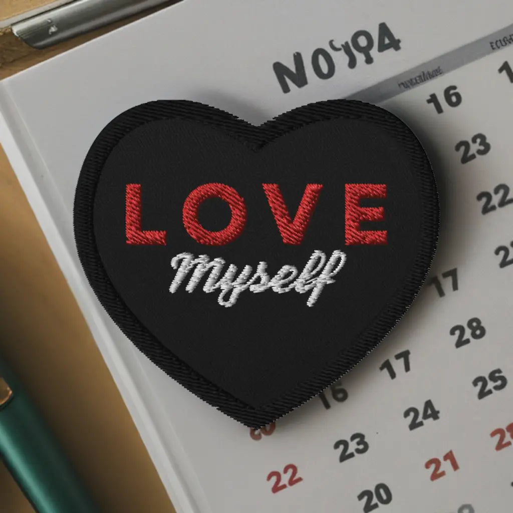 LOVE Myself Embroidered Patches Black